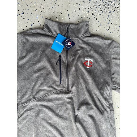Columbia Park View Fleece Half Zip Pullover Men's XL NWT Minnesota Twins Red - Picture 2 of 2